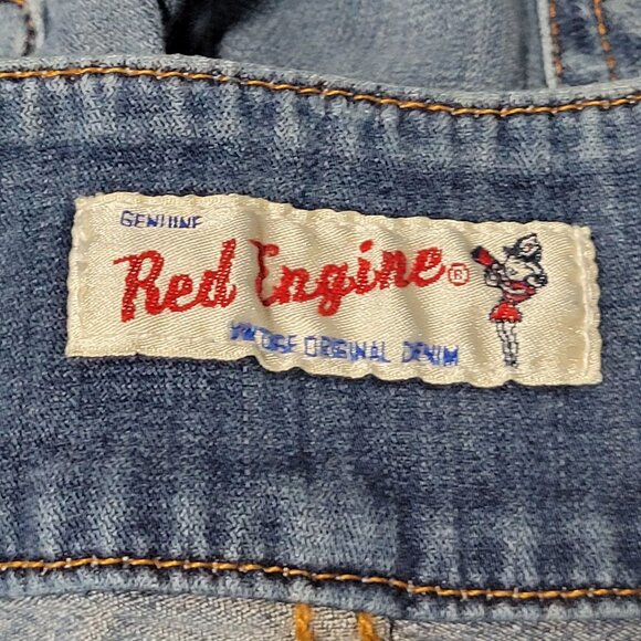 Red Engine Lotus Jeans Womens Size 26 Straight Low Rise Medium Wash Denim Pants - Picture 3 of 7